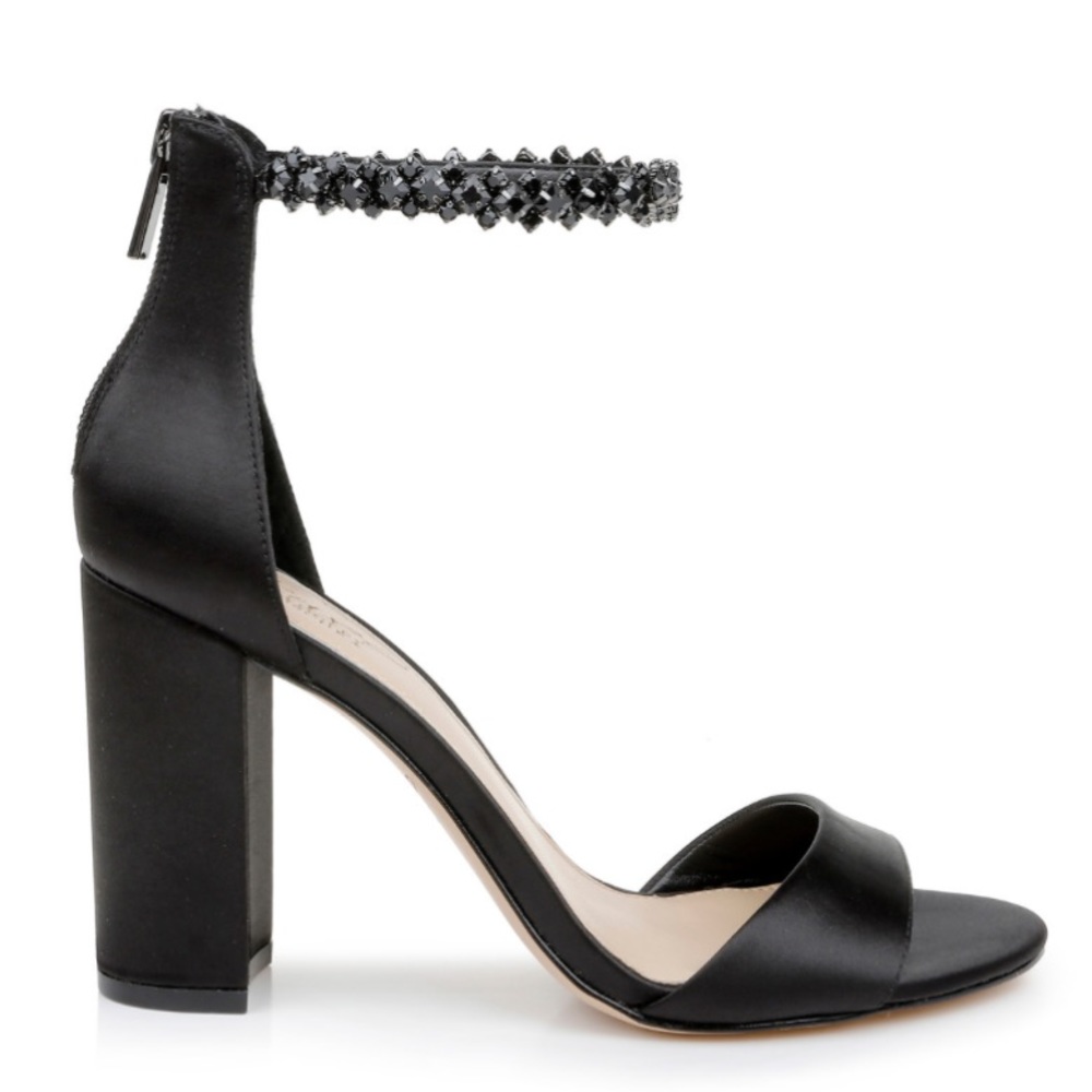 Badgley Mischka Louise Peep-Toe Block Heel Size 11 New